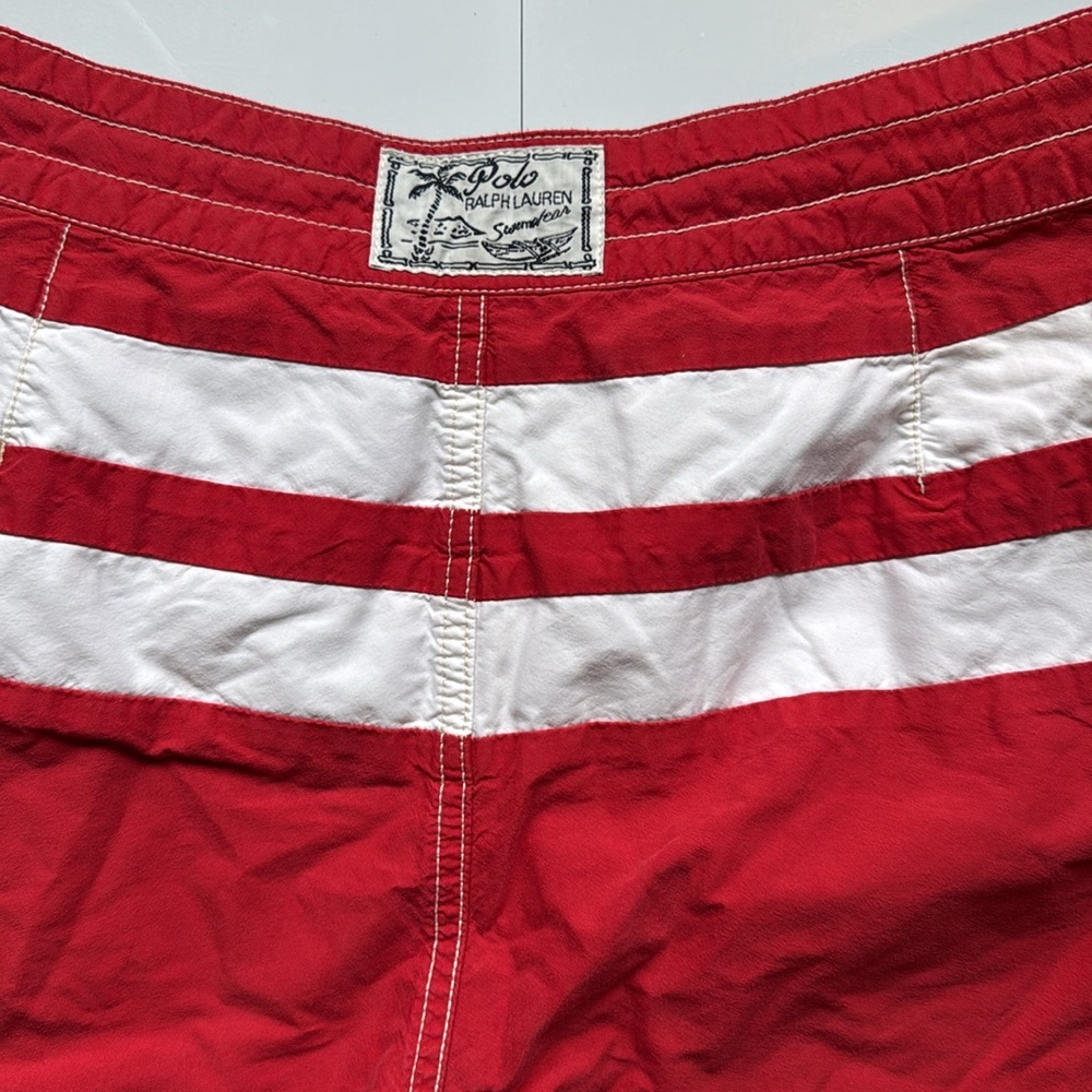 Polo Ralph Lauren Reversible Swim Trunks Striped Plaid